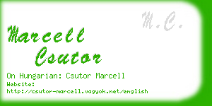 marcell csutor business card